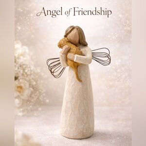 💜Demdaco Angel Sculpture with Dog - Angel of Friendship 🪽